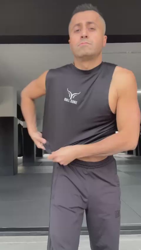 bull Core Sleeveless Gym Shirt – Lebanese Strength in Black